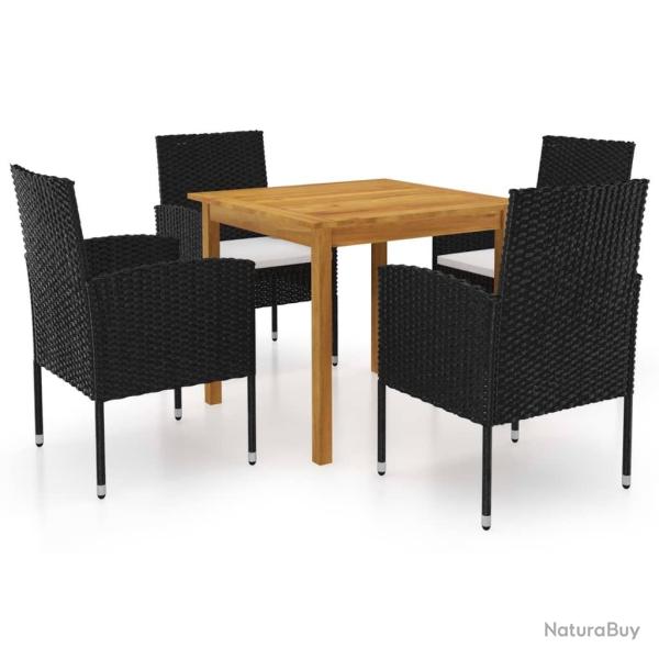 Ensemble � manger de jardin 5 pcs Noir