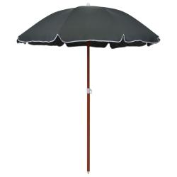 Parasol de jardin avec m&acirc;t en acier 180 cm anthracite