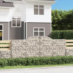 Panier de gabions arqu&eacute; 300x30x120/140 cm Fer galvanis&eacute;