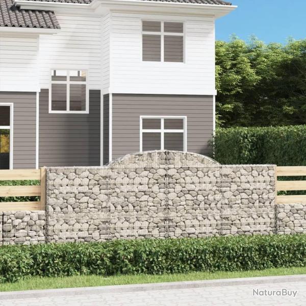 Panier de gabions arqu� 300x30x120/140 cm Fer galvanis�