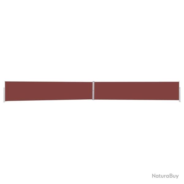 Auvent latral rtractable de patio 170x1200 cm Marron