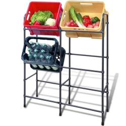 &Eacute;tag&egrave;re pour 6 caisses en acier