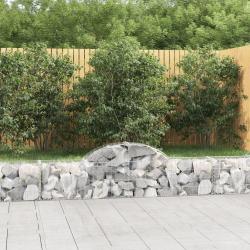 Paniers &agrave; gabions arqu&eacute;s 2 pcs 200x30x40/60 cm Fer galvanis&eacute;