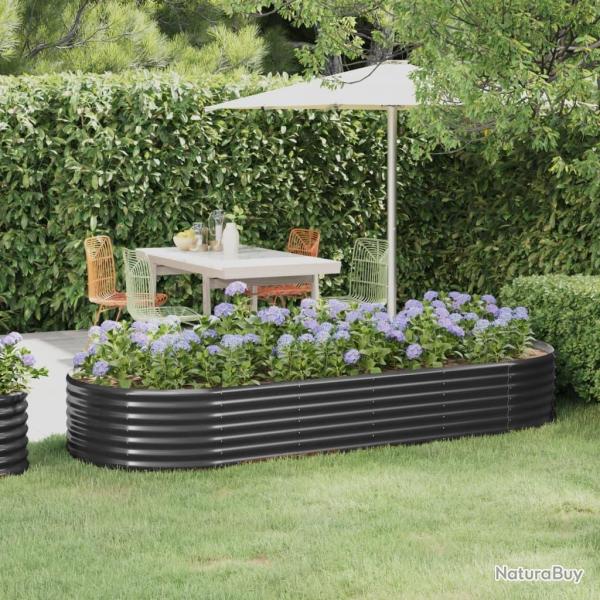 Lit sur�lev� de jardin Acier enduit de poudre Anthracite