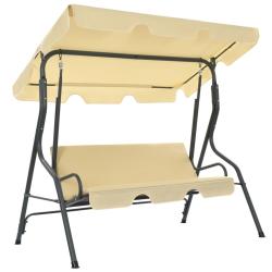 Balancelle de jardin Blanc cr&egrave;me 170 x 110 x 153 cm