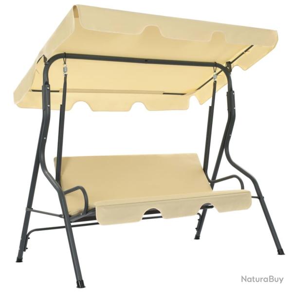 Balancelle de jardin Blanc cr�me 170 x 110 x 153 cm
