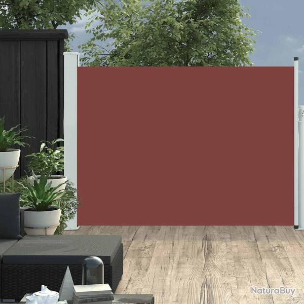 Auvent lat�ral r�tractable de patio 100x500 cm Marron