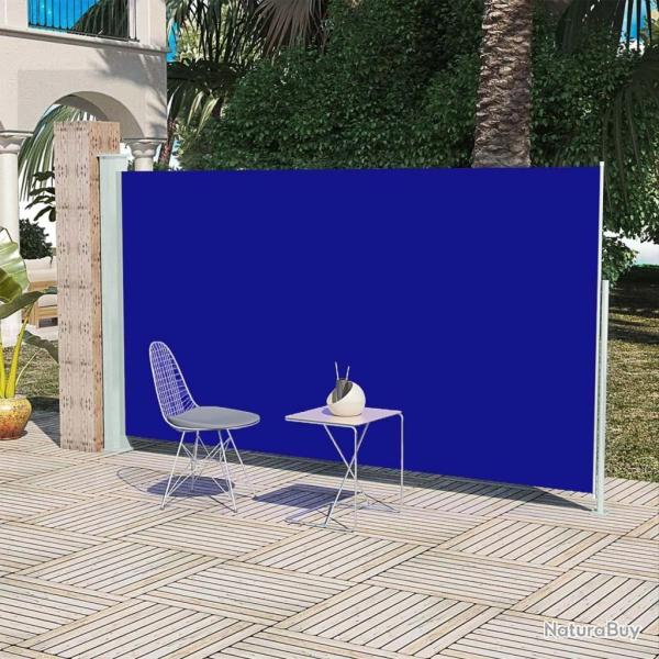 Auvent latral rtractable de patio 160x300 cm Bleu