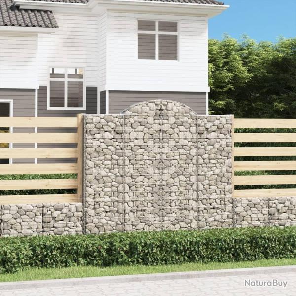 Panier de gabions arqu� 200x50x180/200 cm Fer galvanis�