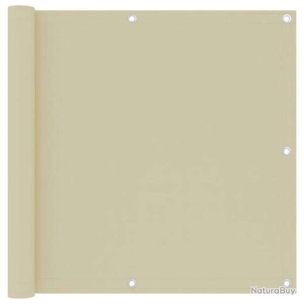 �cran de balcon Cr�me 90x300 cm Tissu Oxford