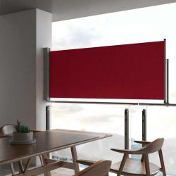 Auvent lat&eacute;ral r&eacute;tractable de patio 100x300 cm Rouge