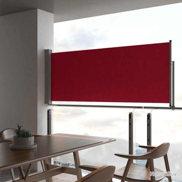 Auvent lat�ral r�tractable de patio 100x300 cm Rouge