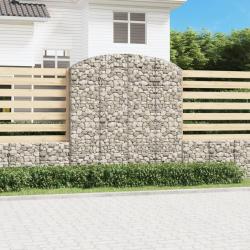 Panier de gabions arqu&eacute; 200x30x200/220 cm Fer galvanis&eacute;