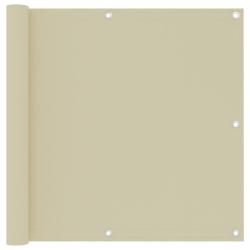 &Eacute;cran de balcon Cr&egrave;me 90x500 cm Tissu Oxford