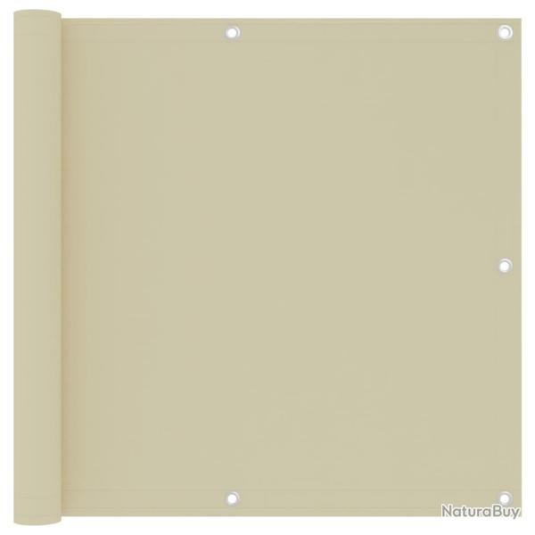 �cran de balcon Cr�me 90x500 cm Tissu Oxford