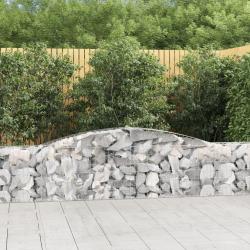 Paniers &agrave; gabions arqu&eacute;s 3 pcs 400x30x60/80 cm Fer galvanis&eacute;