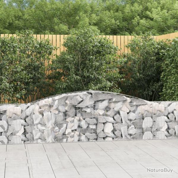 Paniers � gabions arqu�s 3 pcs 400x30x60/80 cm Fer galvanis�