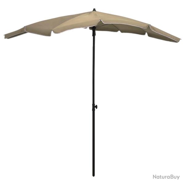 Parasol de jardin avec m�t 200x130 cm taupe