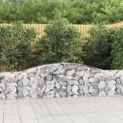 Paniers &agrave; gabions arqu&eacute;s 4 pcs 400x30x60/80 cm Fer galvanis&eacute;
