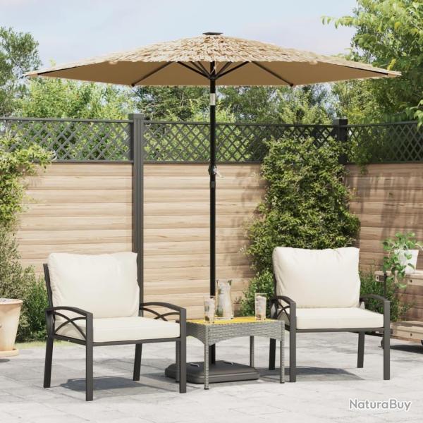 Parasol de jardin avec m�t en acier marron 223x223x213 cm