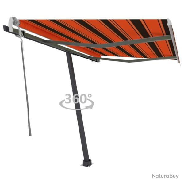 Auvent manuel r�tractable sur pied 350x250 cm Orange et marron