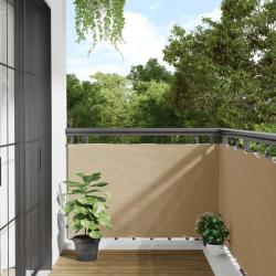 &Eacute;cran de balcon en tissu Oxford 90x400 cm Beige