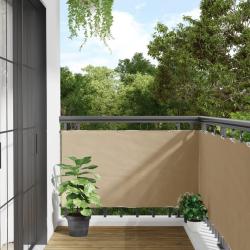 &Eacute;cran de balcon en tissu Oxford 75x600 cm Beige