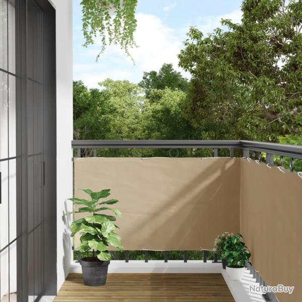 �cran de balcon en tissu Oxford 75x600 cm Beige
