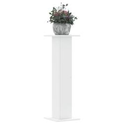 Supports pour plantes 2 pcs blanc 30x30x95 cm bois d'ing&eacute;nierie