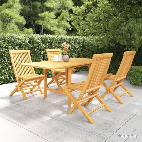 Ensemble � manger de jardin 5 pcs Bois de teck massif