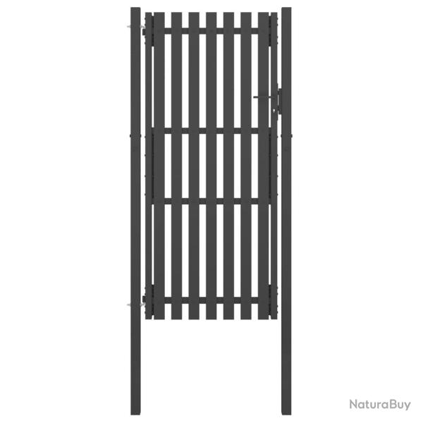 Portail de jardin en acier 100x200 cm anthracite