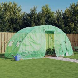 Serre avec cadre en acier vert 10 m&sup2; 5x2x2,3 m