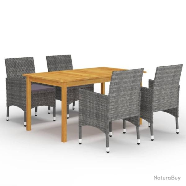 Ensemble � manger de jardin 5 pcs Gris