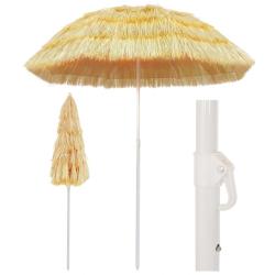 Parasol de plage Naturel 180 cm Style hawa&iuml;en