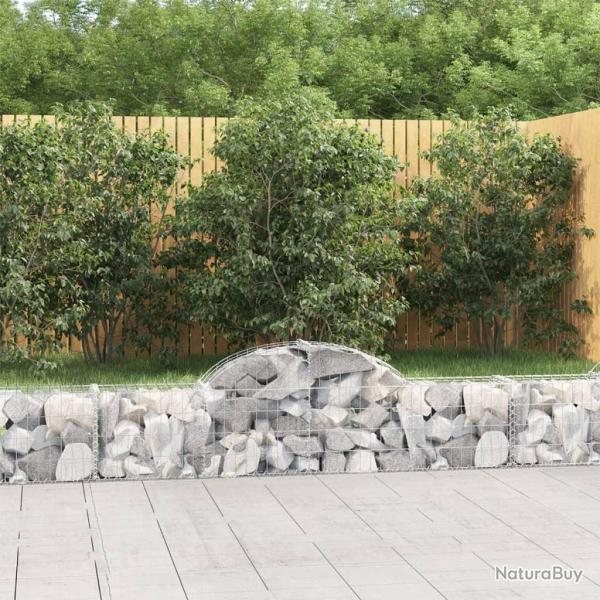 Paniers  gabions arqus 5 pcs 200x30x40/60 cm Fer galvanis