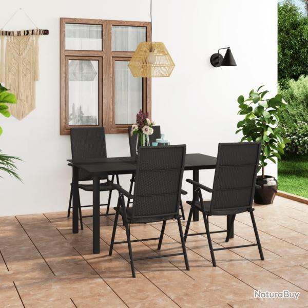 Ensemble � manger de jardin 5 pcs noir