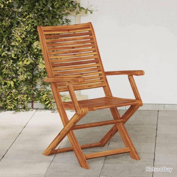 Chaises pliantes de jardin avec accoudoir lot de 2