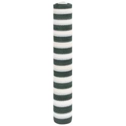 Filet brise-vue vert et blanc 2x10 m PEHD 150 g/m&sup2;