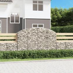 Panier de gabions arqu&eacute; 200x30x120/140 cm Fer galvanis&eacute;