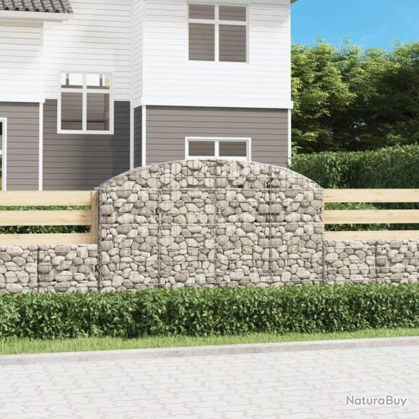 Panier de gabions arqu� 200x30x120/140 cm Fer galvanis�