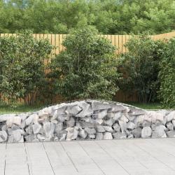 Paniers &agrave; gabions arqu&eacute;s 3 pcs 400x50x40/60 cm Fer galvanis&eacute;