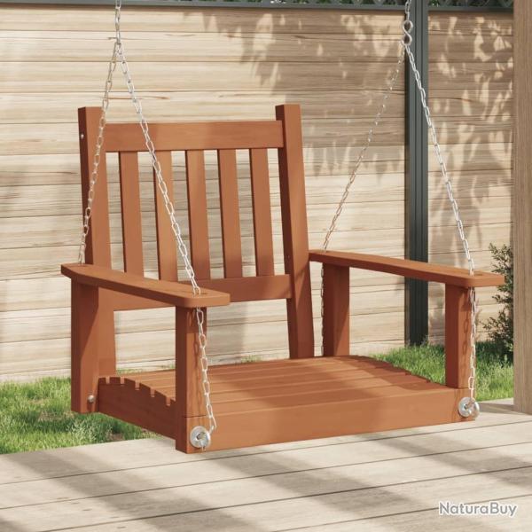 Chaise balan�oire de jardin cha�nes en m�tal bois massif sapin