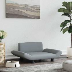 Lit pour chien gris clair 70x45x28 cm tissu
