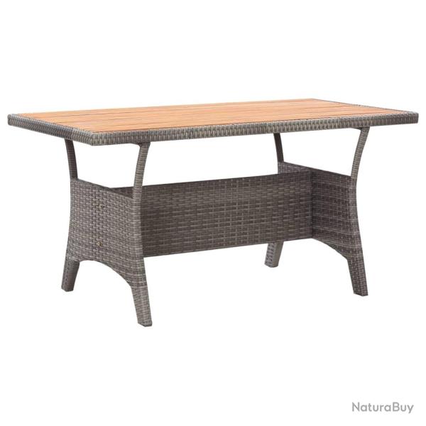 Table de jardin Gris 120x70x66 cm Bois d'acacia massif