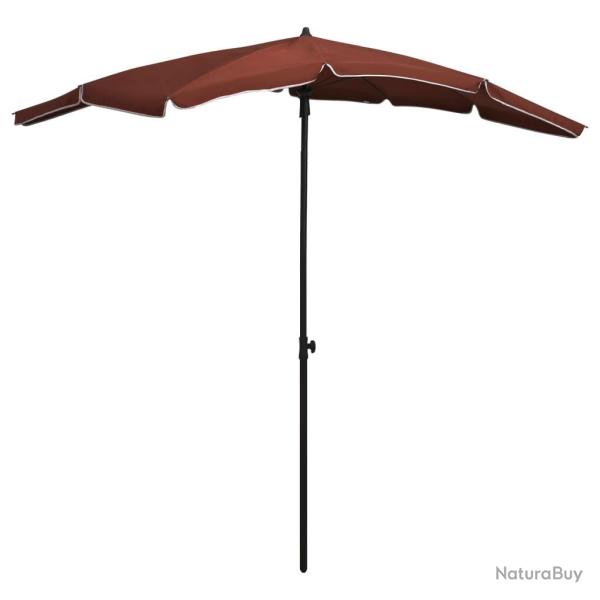 Parasol de jardin avec m�t 200x130 cm terre cuite