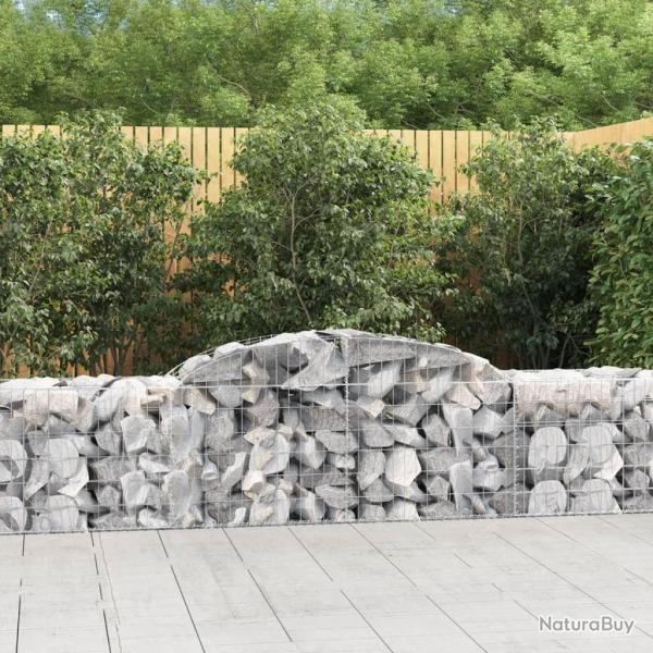 Paniers � gabions arqu�s 4 pcs 300x50x60/80 cm fer galvanis�