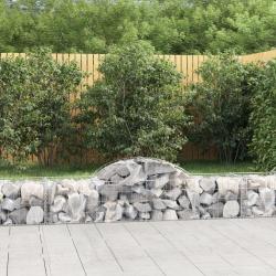 Paniers &agrave; gabions arqu&eacute;s 3 pcs 200x50x40/60 cm fer galvanis&eacute;