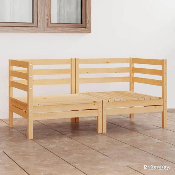 Canap� � 2 places de jardin Bois de pin solide