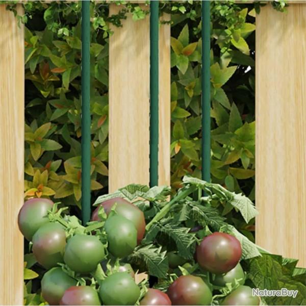 Piquets pour plantes de jardin 30 pcs vert 115 cm acier