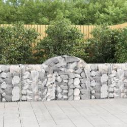 Paniers &agrave; gabions arqu&eacute;s 3 pcs 200x30x80/100 cm Fer galvanis&eacute;